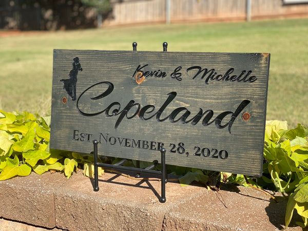 Family Established Sign. Simple and Elegant. The Perfect Wedding and Anniversary Gift
