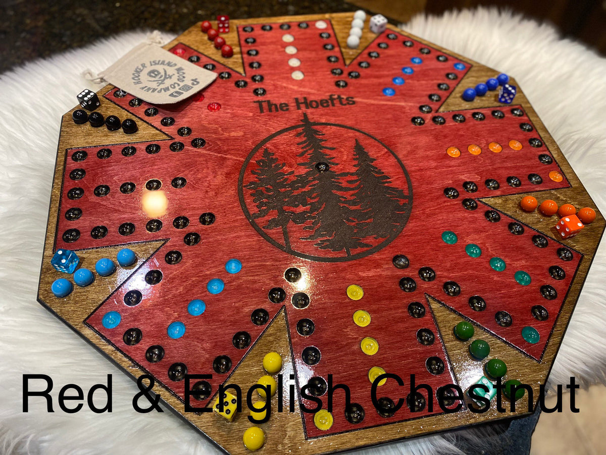 Aggravation Board Game 2 to 4 player. Hand made. Wahoo, Marble