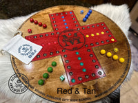 Big Marbles Wooden Wahoo Board Game With Dice and Marbles, Free Personalization, 23 Inches With 22MM Marbles