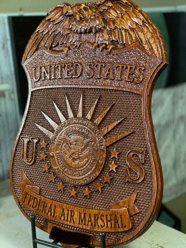 Custom 3D Wood Badge - Your Badge Carved in Oak