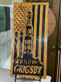 The American Drilling Rig - 24" X 11.25" Oilfield Decor