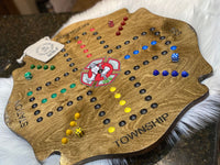 Firefighter's Wooden Wahoo Board Game With Dice and Marbles, Free Personalization