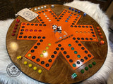 OSU Wooden Wahoo Board - Game With Dice and Marbles - Free Personalization - Liscened OSU Crafter.