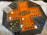 OSU Wooden Wahoo Board - Game With Dice and Marbles - Free Personalization - Liscened OSU Crafter.