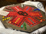 OU Wooden Wahoo Board - Game With Dice and Marbles - Free Personalization - Liscened OU Crafter 16MM Marbles