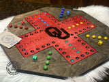 OU Wooden Wahoo Board - Game With Dice and Marbles - Free Personalization - Liscened OU Crafter 16MM Marbles