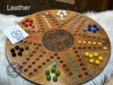 Delux Wooden Wahoo Board Game With Dice and Marbles, Free Personalization, 23 Inches With 22 MM Marbles