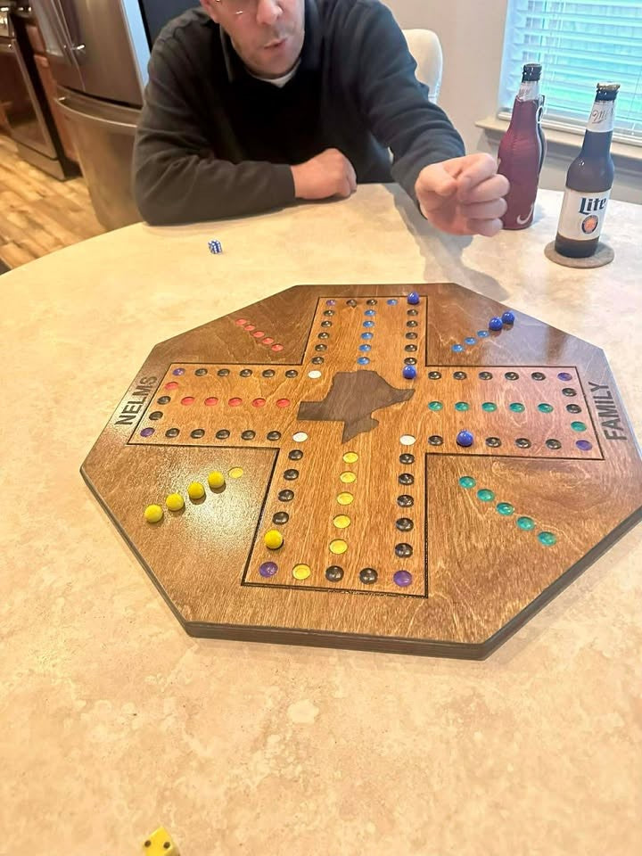 The Nelms family board in action